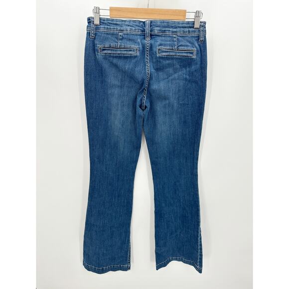Banana Republic Factory Wide Leg Denim Jeans Flare Womens Size 27/4 - Picture 2 of 7